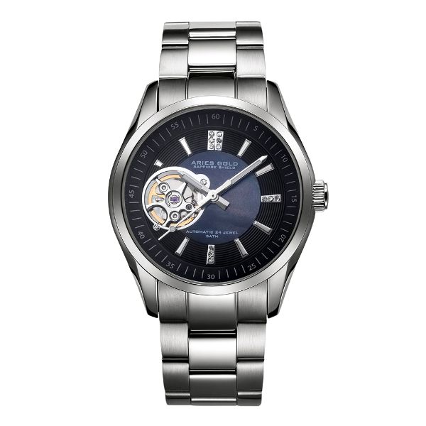 ARIES GOLD AUTOMATIC INSPIRA SILVER STAINLESS STEEL L 9003 S-BKMOP WOMEN'S WATCH